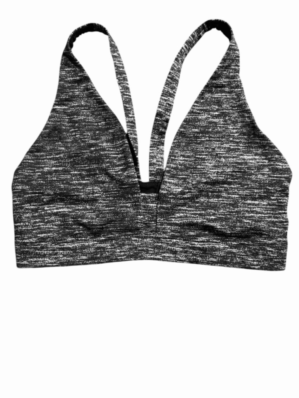 Victoria's Secret Sport Black & Gray Marled Wireless Plunge Sports Bra Size Smal